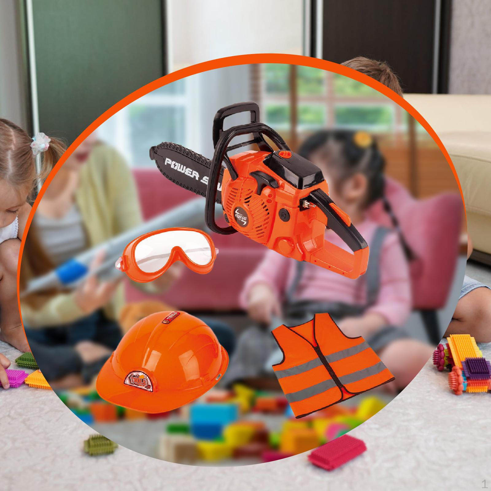 

Игрушечная бензопила для детей с одеждой Подарок на день рождения Электрический игровой набор Style C