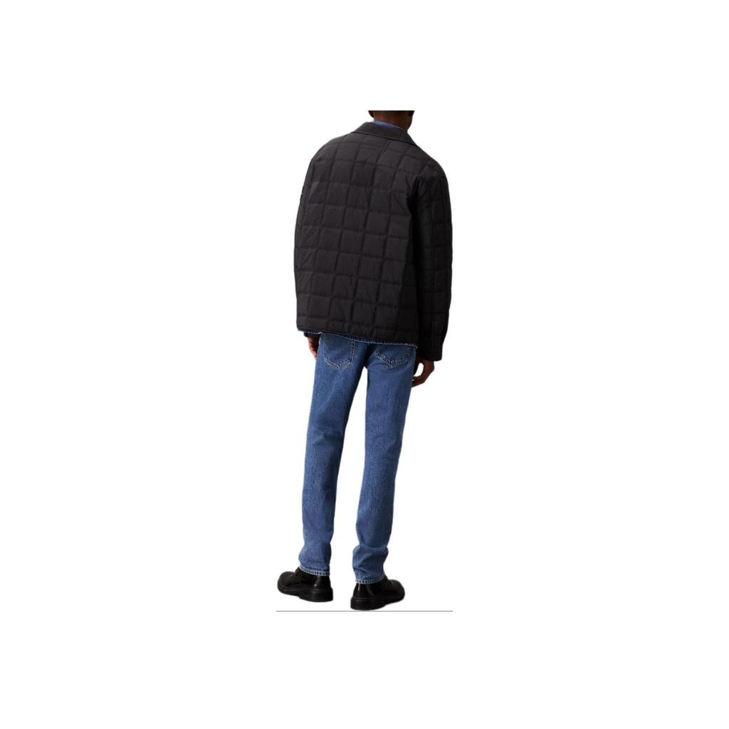 Calvin Klein Casual Lightweight Quilted Loose Long Sleeve Jacket Men Jackets Black J30J325587-BEH