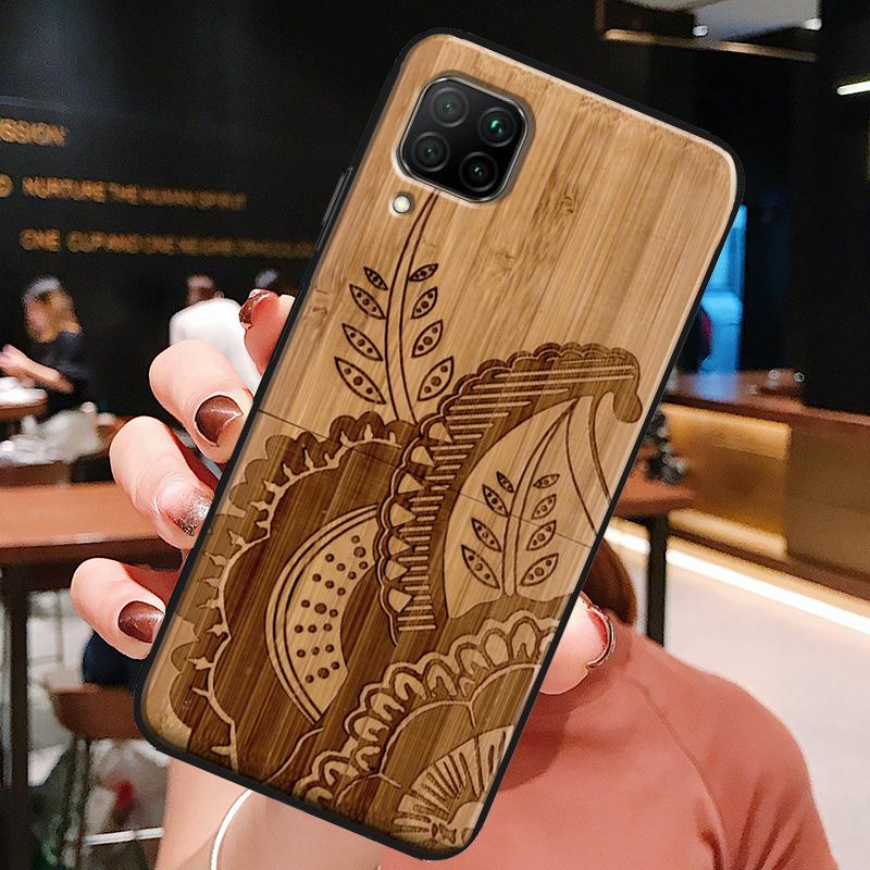 Natural Bamboo Wood Pattern Print For Huawei Honor X8a X7a X9a X8 50 70 90 Lite Magic5 Pro P20 P30 P40 P50 P60 Nova 9 5T Case