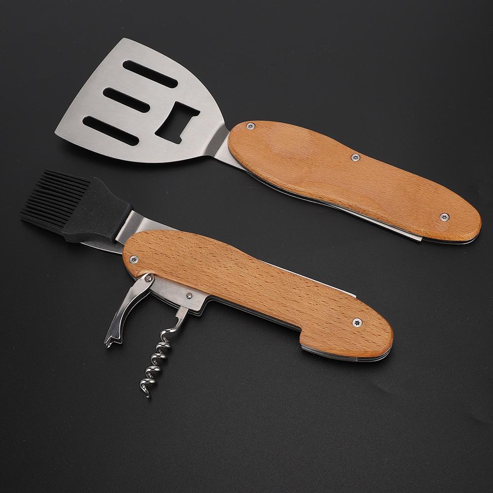 5 In 1 Function Multifunctional Detachable Barbecue Tool Folding BBQ Tool Set for Outdoor BBQ