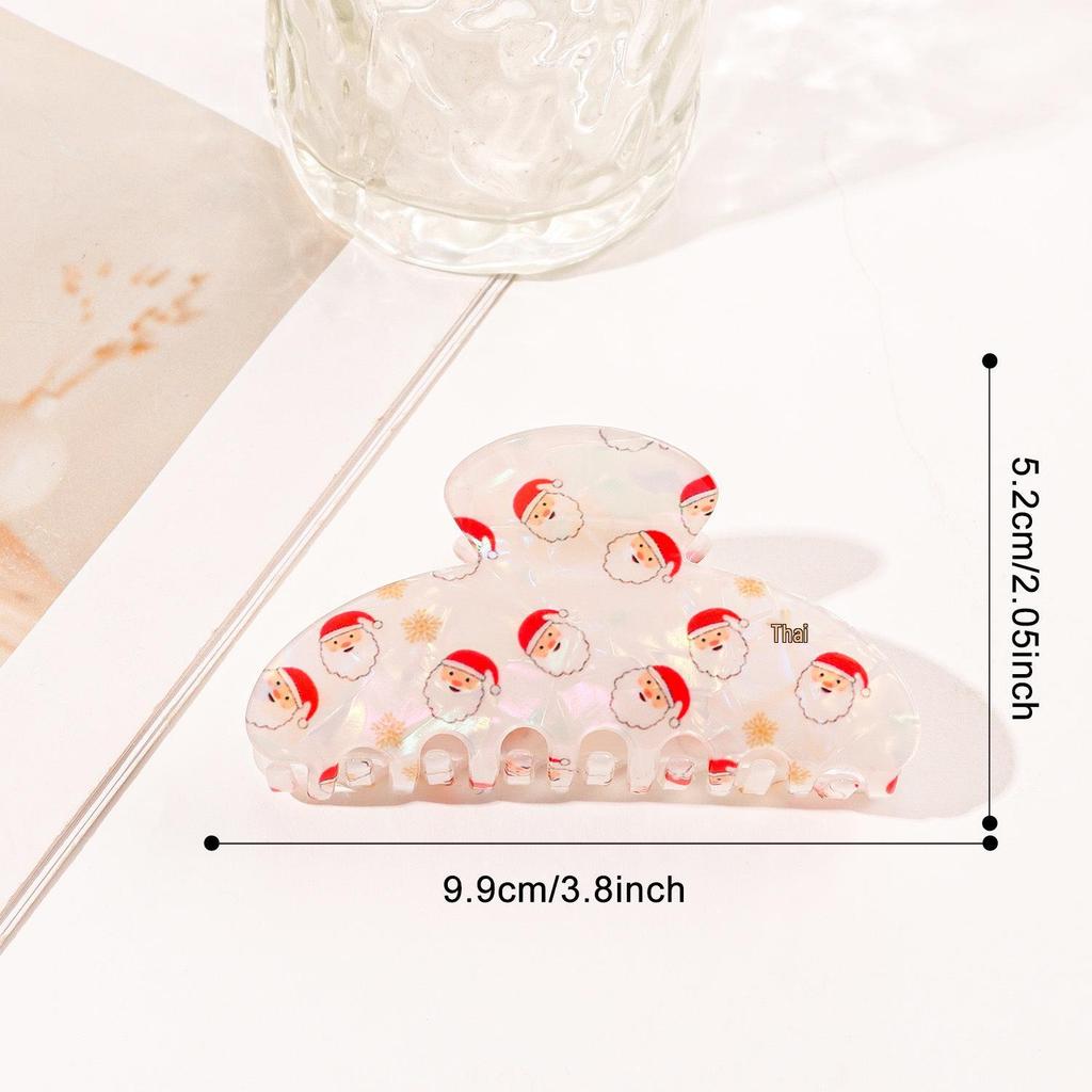 Zhuyao Christmas Large Claw Hair Clip - Festive Women's Shark Clip