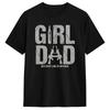 Unisexs Dad Of Girls Outnumbered American Flag Tshirts Cotton Tees Summer Awesome Short Sleeves Tshirt Crewneck Hipster Tshirt