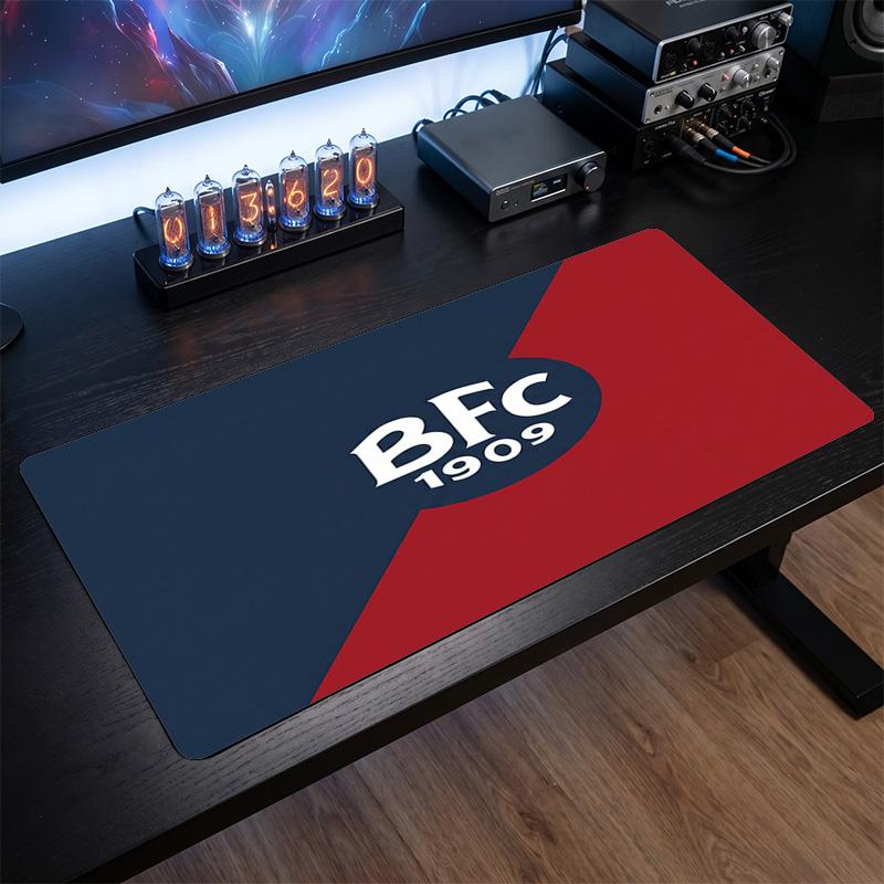 Bologna FC Theme Pattern Mouse Pad, Soccer Logo Design XXL Gaming Desk Mat Non-Slip Computer Mouse Pad