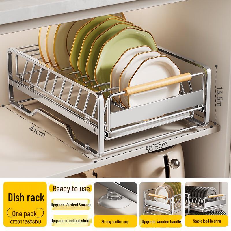 Lantuan stapelbarer Geschirr- und Schüsselständer zum Abtropfen für unter den Schrank