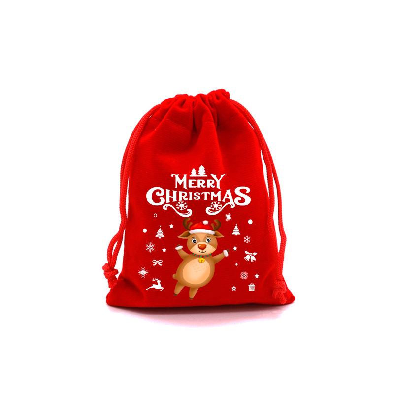 Christmas Candy & Apple Gift Bags - Red Snack Packaging