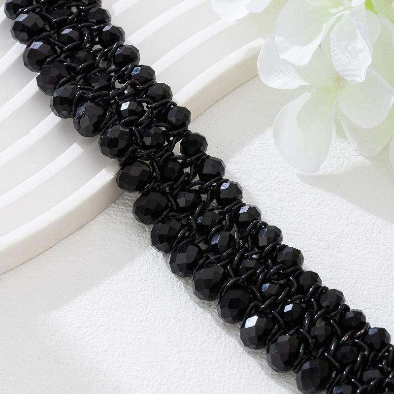Black Beads Woven Choker Necklace For Women To Wear On Vacation Stages And Music Festivals Fashion Jewelry Hot Sale Party Gift