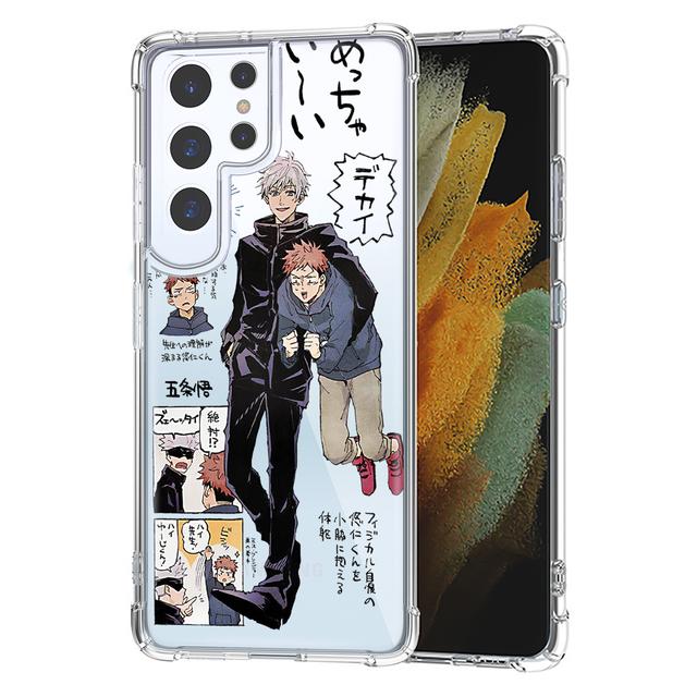 Transparent Phone Case For Samsung S10 S20 Fe S21 S22 S8 S9 Plus S21ultra Shockproof Cover Japan Anime Jujutsu Kaisen Shell Capa