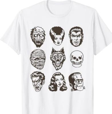 Funny Vintage 90s Monster Mash Ghost Witch Vampire Halloween T-Shirt