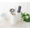 Like-it Chopstick Holder with Cover, Cutlery Stand, White, 9cm Diameter X 24.5cm High, STK-20, Cutlery Case with Lid
