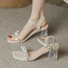 Fashion Sandal Outdoor Pearl Woman Shoes Designer High Quality Footwear Comfortable and Elegant on Offer Asian Size Sandals for Women