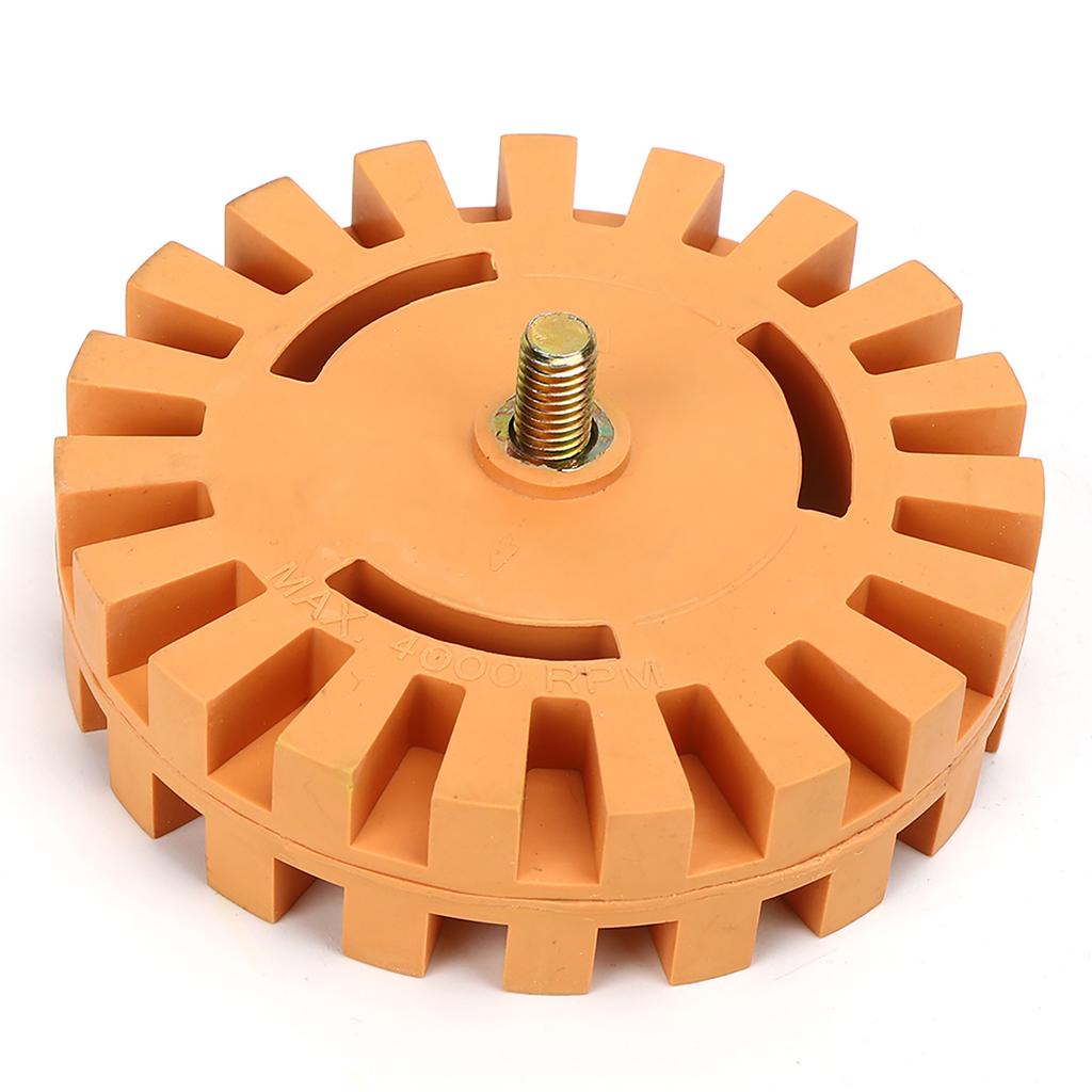 4in Rubber Eraser Wheel Sticker Film Glue Remover Pneumatic Decal Paint Cleaner Disc 25mm Diameter