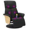 VidaXL Fauteuil Inclinable de Massage Repose-pieds, Chaise de Relaxation avec Dossier, Siège avec Accoudoirs Salon, Moderne, 356637