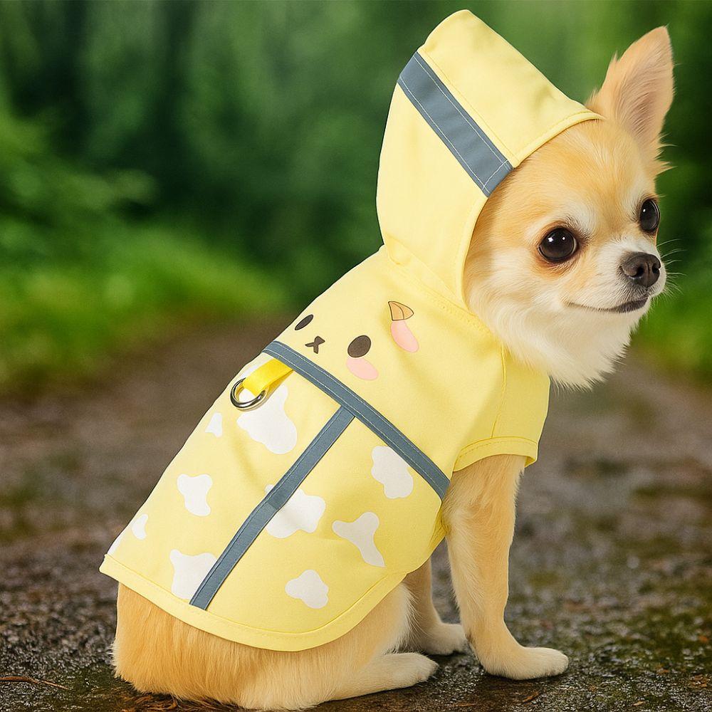 

Cartoon Dog Rainwear Polyester Dog Cape Raincoat Fashion Dog Hooded Raincoat Summer XXL жёлтый