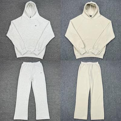 Mens Cotton Hoodie Jogger Set Casual Sportswear Lightweight Warm Winter Outfit