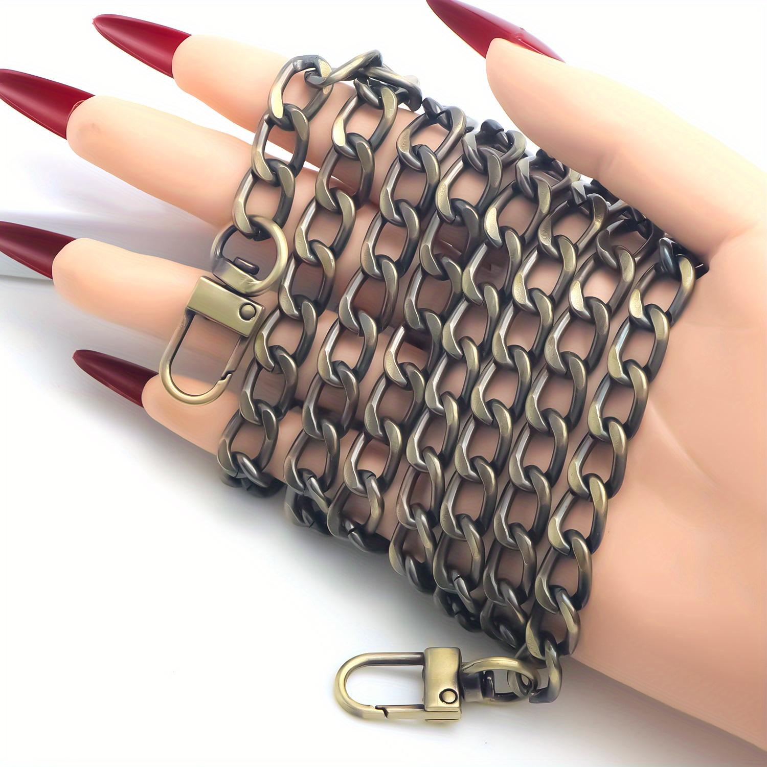 

Металлическая цепочка для сумки на плечо, цепочка для сумки кроссбоди на замену, плоская цепочка для сумки DIY 90cm бронзовый