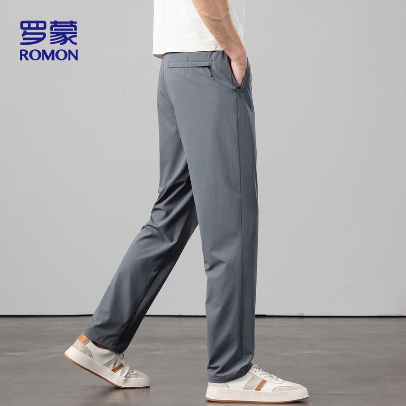 ROMON Men's Ice Silk Quick-Dry Straight Leg Casual Pants