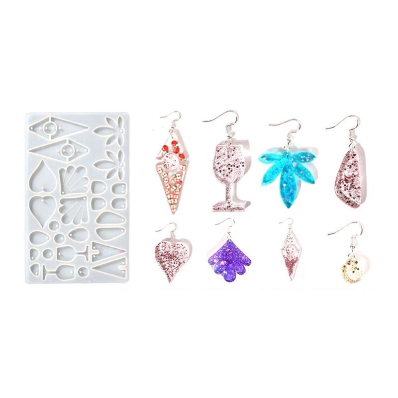 Resin Jewelry Molds,Keychain Resin Molds Heart/Cup Silicone Mold for Resin Pendants Keychain,Earrings,Jewelry Making