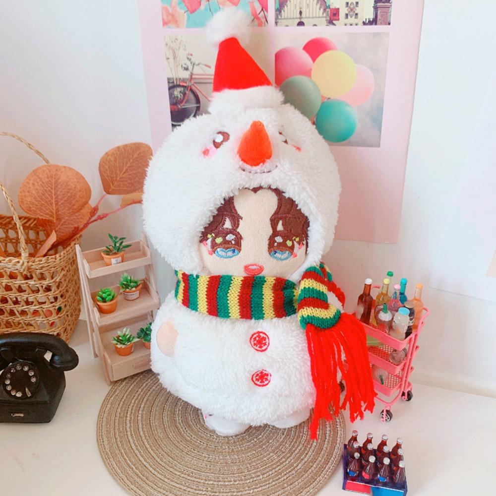 

Replacement Stuffed Doll Clothes Suit Christmas Snowman Plush Toys Clothes 20cm Cotton Doll style 1