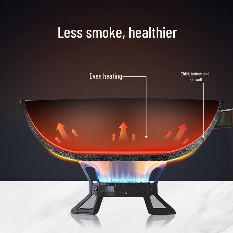 COOKER KING Iron Wok with Lid