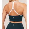 Gymshark Piping Sports Bra Deep Petrol Blue Smoke Blue Soft White B4c6h Udxp