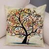 Vintage Music Note Pillowcase Decor Guitar Microphone Violin Printed Pillow Case for Home Sofa Soft Plush Cushion Cover 45x45cm
