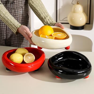 Irregular Shaped Ceramic Fruit Plate Creative Birthday and Wedding Party Dessert Fruit Plate Home Candy Snack Storage Ornaments