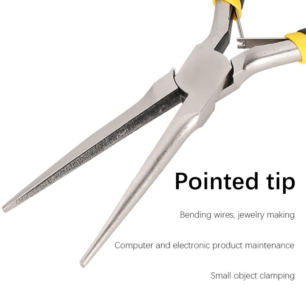 Carbon Steel Long Flat Nose Pliers Small Size Mini Pliers Needle Nose Pliers  Small Object Gripping