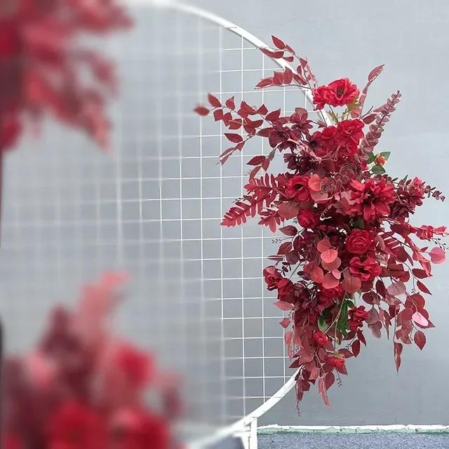 Champagne Matrimonio Fiori Artificiali Fila Feste Centrotavola Arco Decorazione Parete Finestra Sfondo Disponi Oggetti di Scena Foglia Appesa Floreale