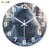 Arctic Wolf Themed Wall Clock, 2D Flat Printing Decorative Timepiece, Unique Animal Design for Home Office