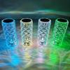 Lámpara de mesa de cristal Amill, lámparas de diamante remotas táctiles de 3/16 colores, decoración de habitación, atmósfera, luz de noche junto a la cama, luces de proyector de escritorio