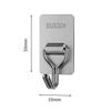 Seamless Adhesive Stainless Steel Hooks - No-Drill Wall Mount for Bathroom, Kitchen, Door, or Dorm Use