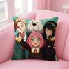 SSPY X FAMILY Anime Cushion Cover Natural Linen Pillow Case DoubleSided Print Decorative Sofa Pillowcase Home Decor Gift