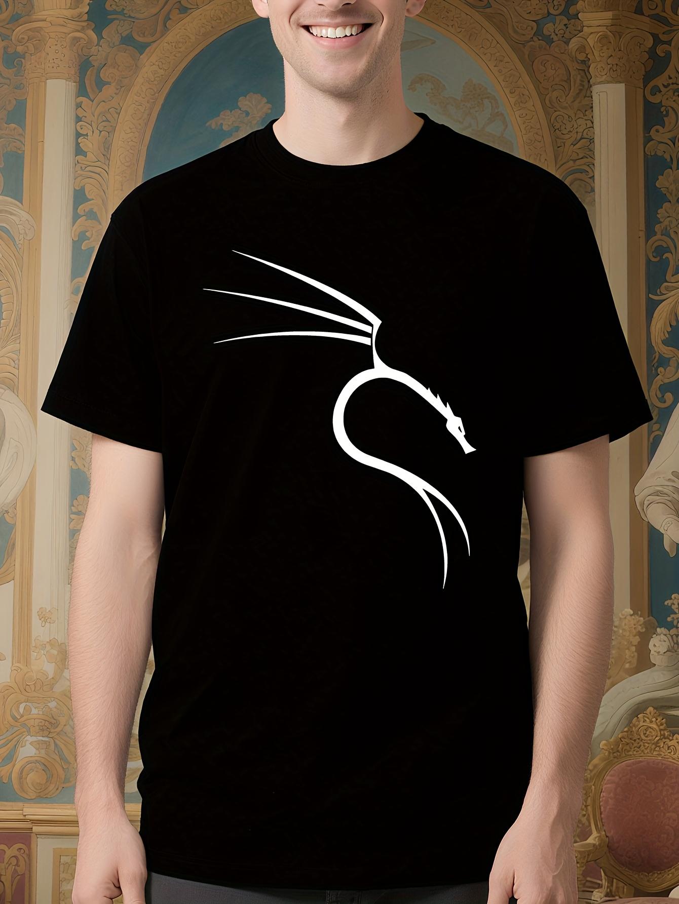 Kali Linux Graphic Tshirt - Black with White Kali Linux C... M