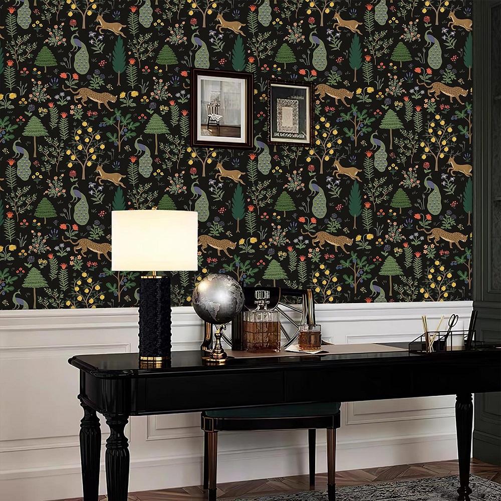 Selbstklebende Tapete Cartoon Schlafzimmer Tapeten PVC Echt Wasserdicht Abziehen Aufkleben Wandaufkleber Für Küche Heimdekoration