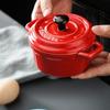 200ml Ceramic Breakfast Bowl Hanging Ears Creme Brulee Bowl Mini Casserole with Lids  Household