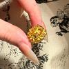 Gold-Plated Flower Open Ring: Elegant and Versatile Hand Jewelry with Exquisite Design.