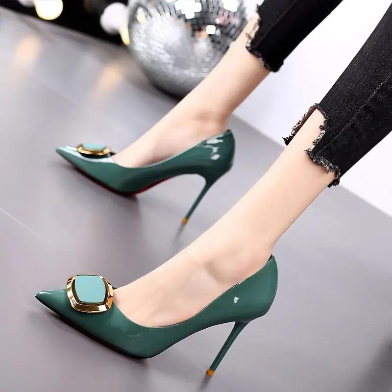 Fashion Shoes for Women Stripper Black Pointed Toe Stilito Quick Delivery Summer 2025 Luxury Brand Slip On Stylish Wholesale Woman Pumps