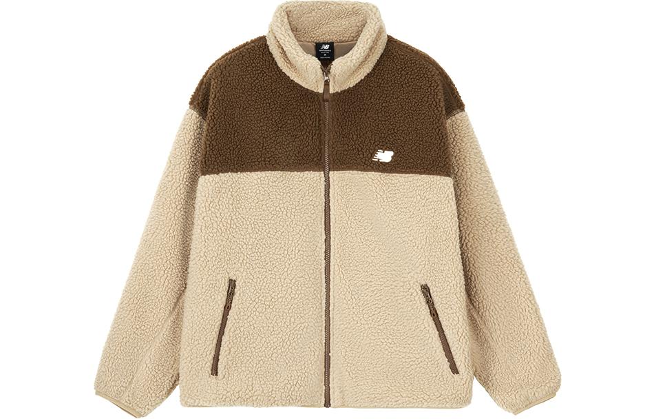 New Balance Velvet Jackets Women s Khaki Stand Collar Thickened And Fleece Lined AWJ33334-INC XL