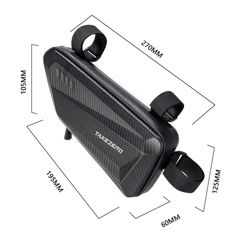 1.5L Motorcycle Frame Hard Shell Side Bags Universal Bike Frame Front Tube Bag Waterproof Large Capacity Cycling Accessories