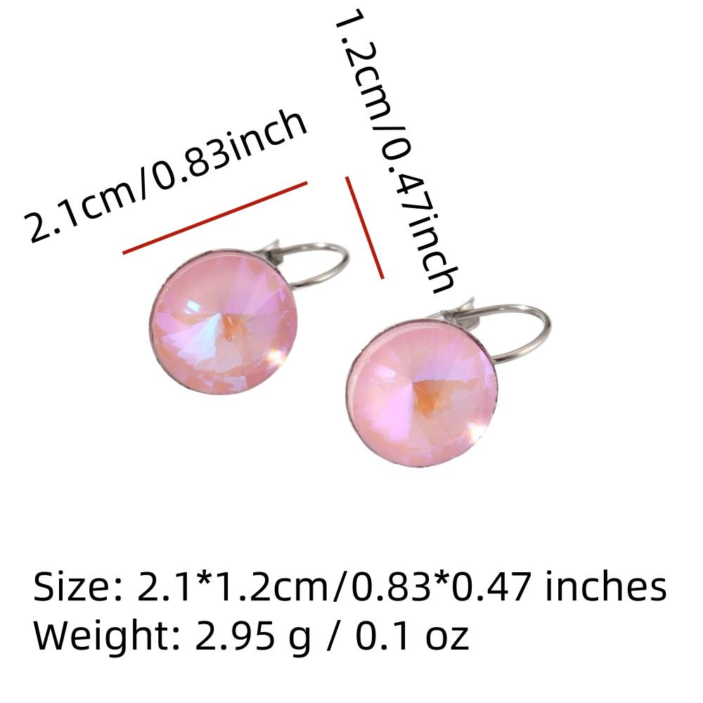 Fashion Round Artificial Crystal Hoop Earrings for Women Earring Jewelry Wedding Party Accessories
