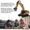 Backhoe Loader Heavy Duty Wheeled Excavator Durable 1: 60 Scale Site Backhoe Digger for Kids Decoration