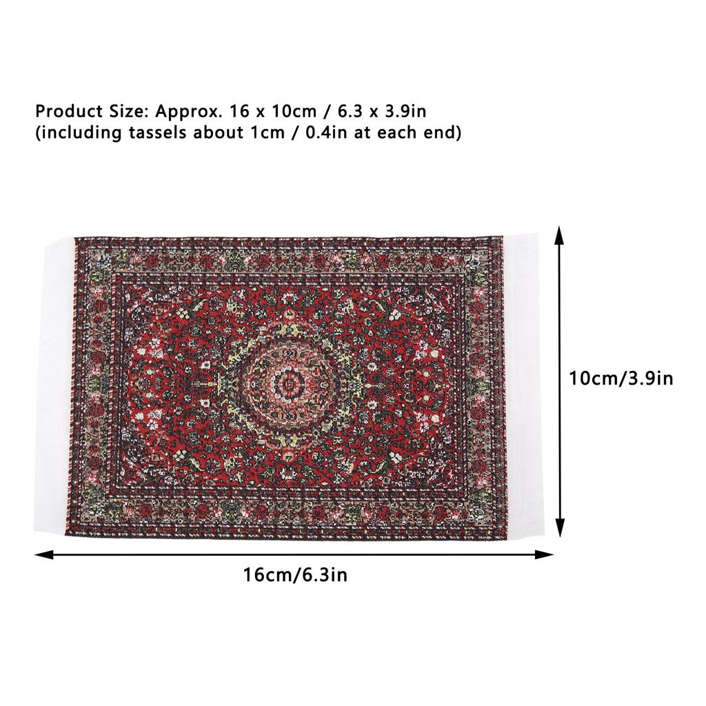 1:12 Dollhouse Woven Carpet Miniature Rug Doll House Decoration Kid Gift Accessories#3