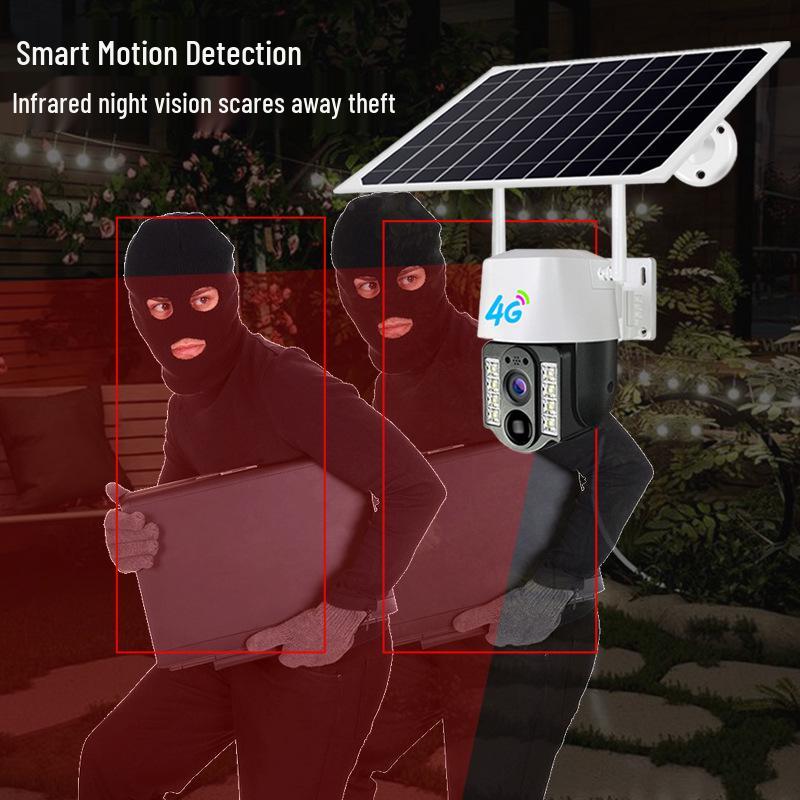 V380 Solar-Powered 4G Outdoor Surveillance Camera with HD Night Vision