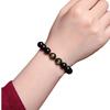 Natural obsidian zodiac Buddha bracelet for men and women, zodiac round bead single-loop fashion six-character mantra bracelet jewelry