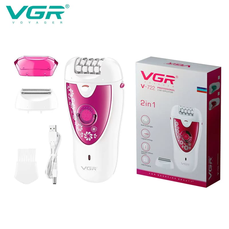 VGR Multifunctional Women's Shaver Electric Epilator Hair Removal Bath Universal Eyebrow Trimmer Handheld Mini Charging and Plugging Dual Use
