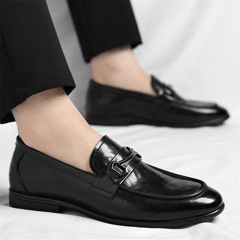 Vintage Office Loafers Men Dress Shoes Business Leather Driving Shoes Man Moccasins Slip on Flats Italian Casual Shoes for Men