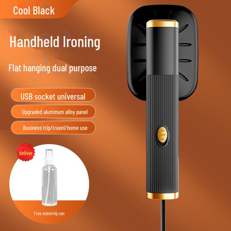 

Портативна ручна парова праска: Компактний для використання вдома, гуртожитку чи подорожі USB plug чорний