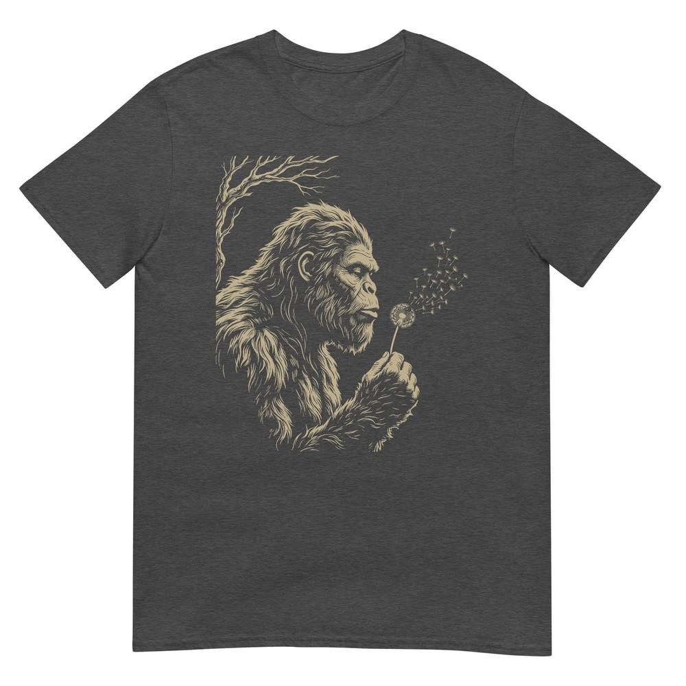 Funny Blowing Wishes Bigfoot Dandelion Sasquatch Wish Unisex Tshirt