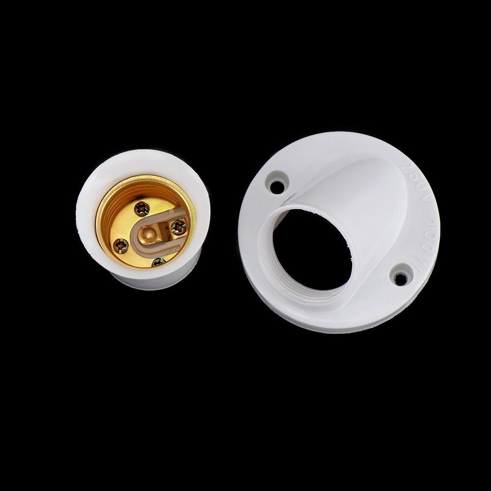 E27 Lamp Base Socket 45 Degree Angle Oblique Screw Plastic Light Bulb Base Wall Lamp Holders Adapter Converter AC 250V