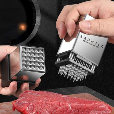 Edelstahl Steakklopfer Küchenhelfer Haushaltsküchenwerkzeuge doppelseitiger Fleischlöser neuartiges Zubehör Esszimmerbar